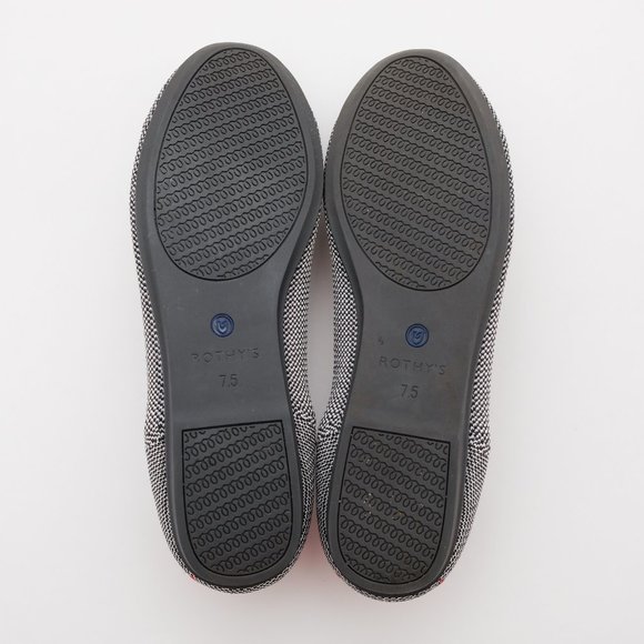 Rothy’s Round Toe Flats 7.5 Shale Cherry Ribbon Retired Ballet Shoes - Picture 5 of 5